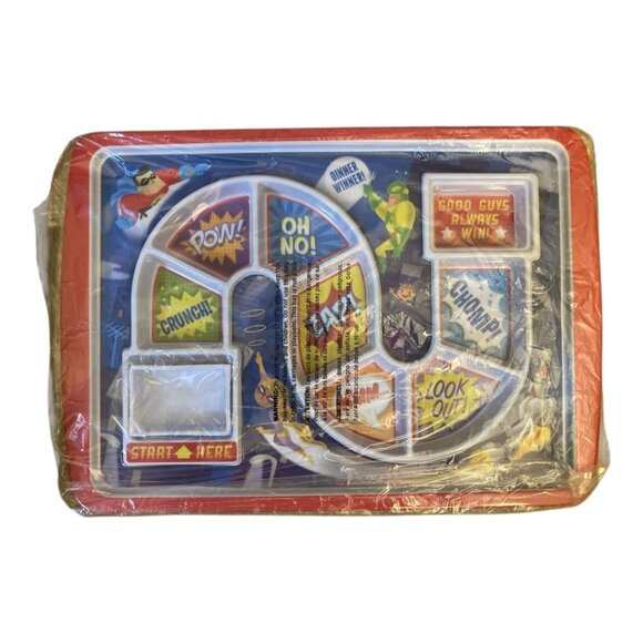 Fred & Friends DINNER WINNER Kids Superhero Fun Dinner Game 9 Compartments NEW - Picture 3 of 6